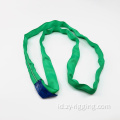 30t Polyester Bulat Tubular Webbing Sling untuk mengangkat